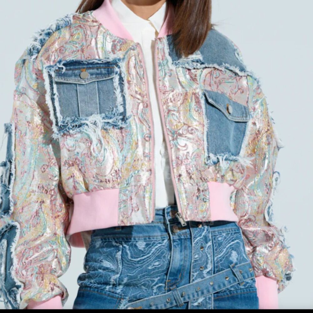 SPRING REFRESH BROCADE BOMBER - XL